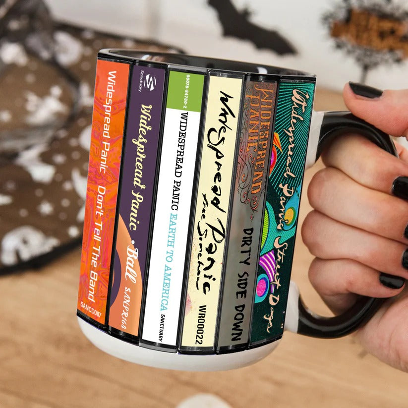 Widespread Panic Cassette Collection Accent Mug | Retro Gift GradoCreations