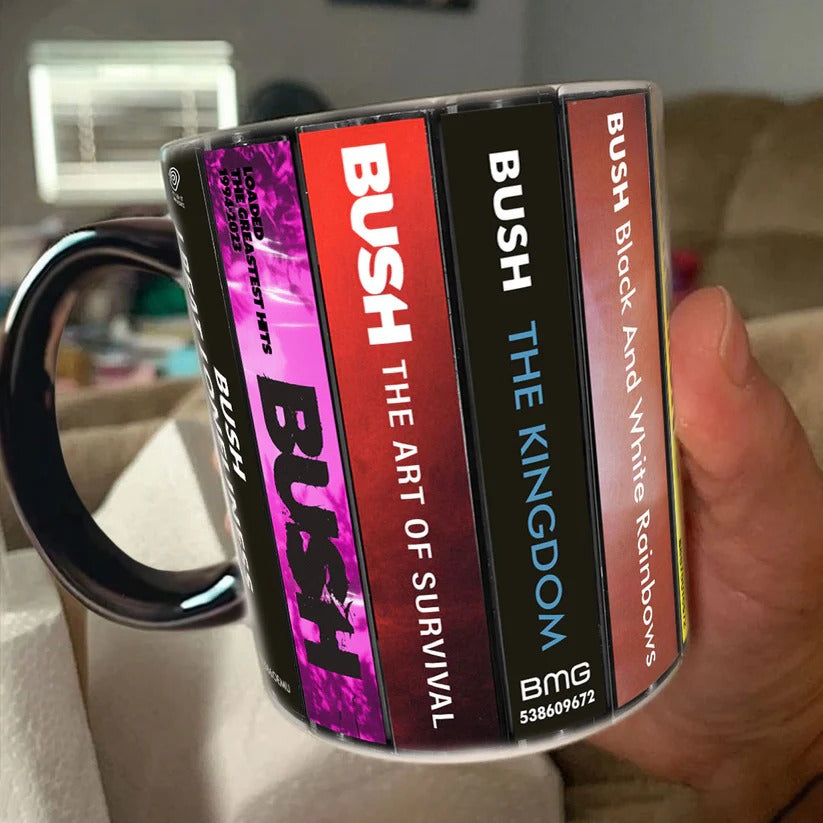 Retro Cassette Accent Mug High-Quality Ceramic Music Gift GradoCreations