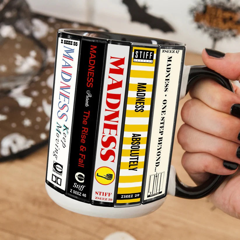 Retro Music Cassette Accent Mug Ceramic Gift for Music Lovers GradoCreations