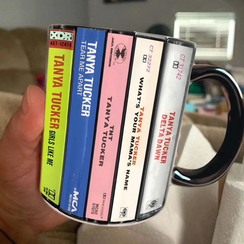 Tanya Tucker Retro Cassette Accent Mug for Music Lovers GradoCreations