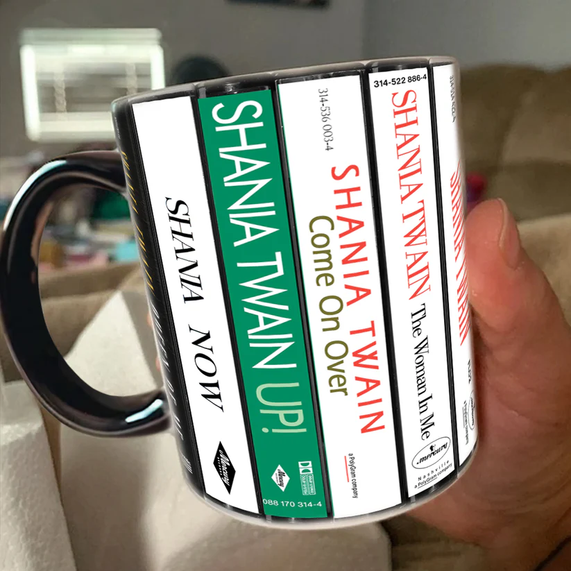 Shania Twain Cassette Music Accent Mug Ceramic Drinkware GradoCreations