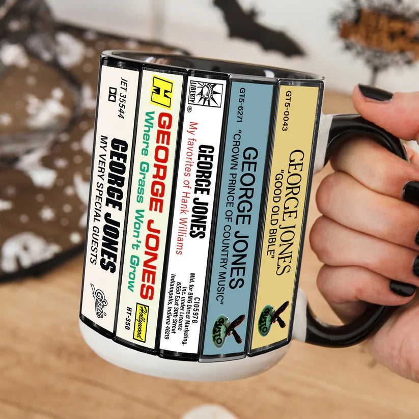 George Jones Cassette Accent Mug Retro Gift for Music Lovers GradoCreations