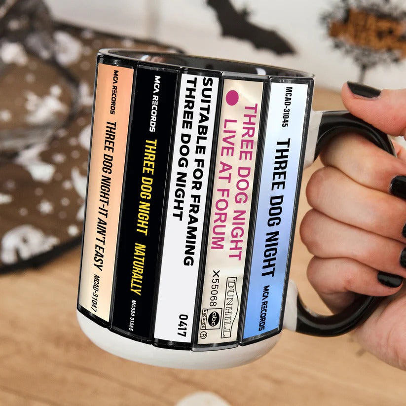 Three Dog Night Cassette Accent Mug Retro Music Gift GradoCreations