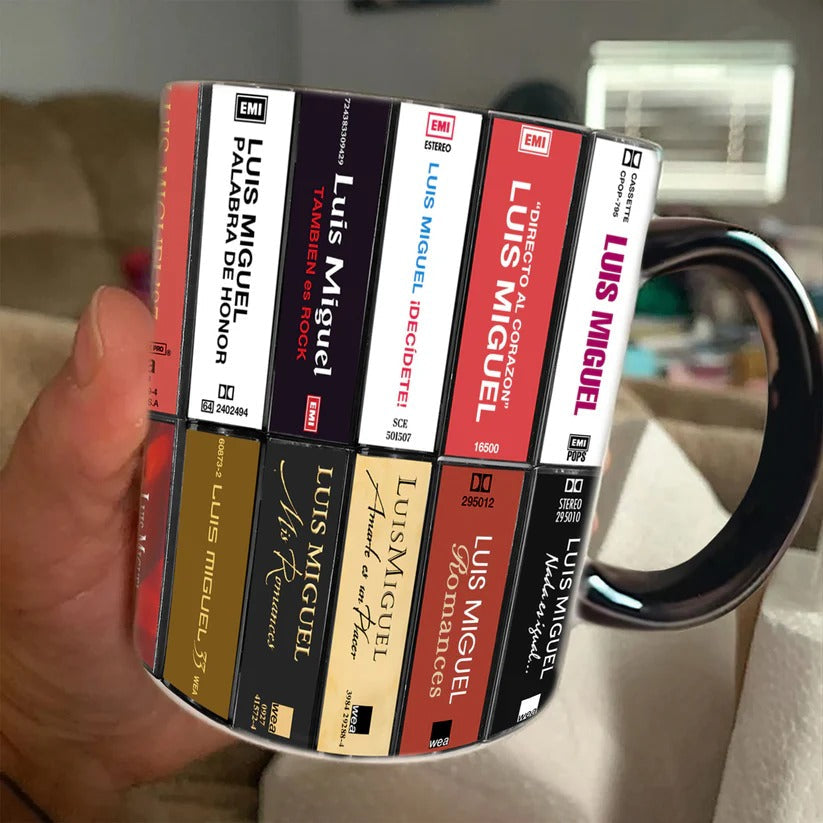 Retro Accent Mug with Luis Miguel Cassette Design for Music Lovers GradoCreations