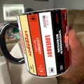 Retro Loverboy Cassette Accent Mug Ceramic Gift for Music Lovers GradoCreations