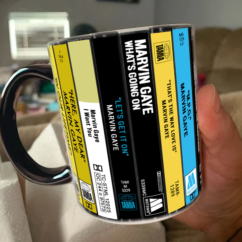 Retro Ceramic Accent Mug Marvin Gaye Cassette Collection Gift GradoCreations