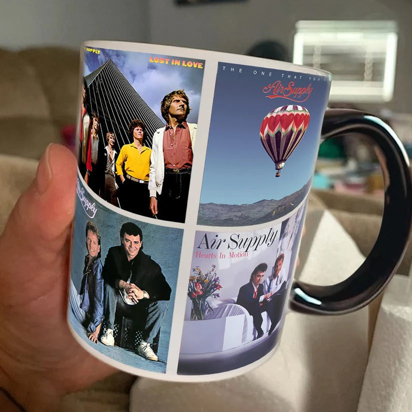 Retro Air Supply Album Cover Accent Mug Ceramic Gift GradoCreations