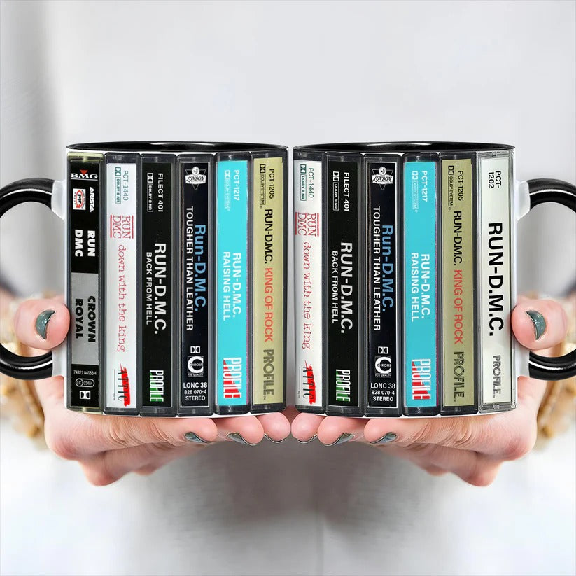 Run-D.M.C. Cassette Retro Accent Mug Gift for Music Lovers GradoCreations