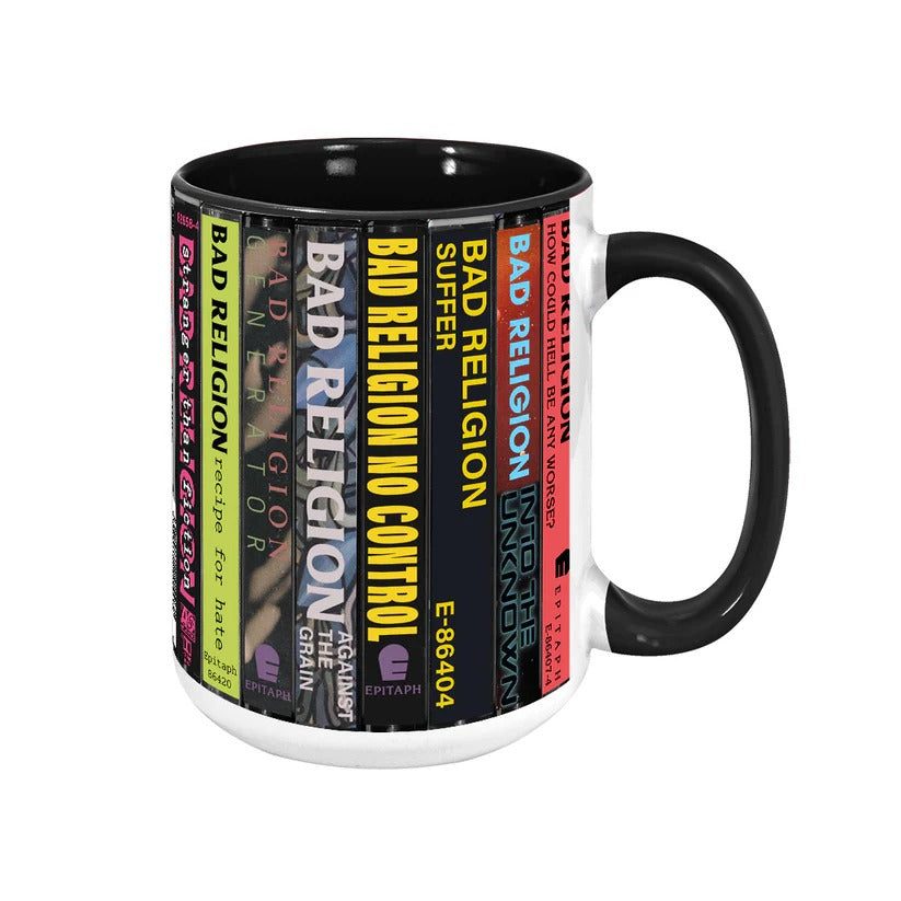 Bad Religion Cassette Collection Accent Mug Retro Ceramic Gift GradoCreations