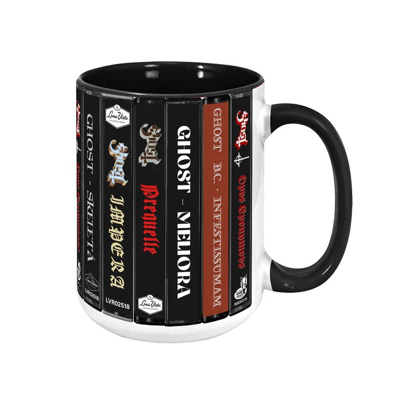 Ghost Albums Retro Accent Mug for Music Lovers | Ceramic Drinkware GradoCreations