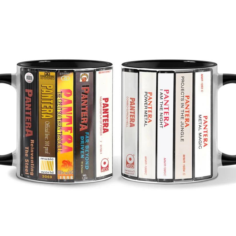 Pantera Cassette Style Accent Mug Retro Gift for Music Lovers GradoCreations