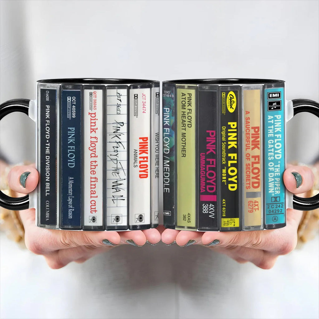 Pink Floyd Cassette Accent Mug Retro Ceramic Gift GradoCreations