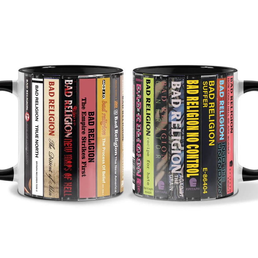 Bad Religion Cassette Collection Accent Mug Retro Ceramic Gift GradoCreations