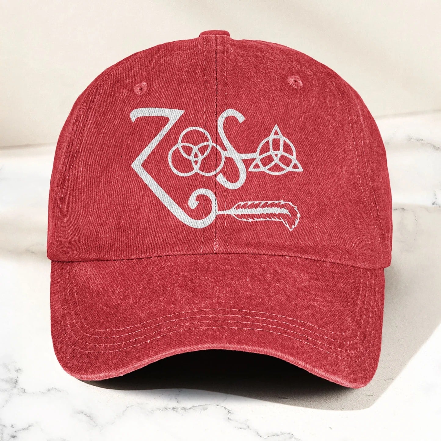 Personalized Led Zeppelin Denim Cap Custom Retro Hat Gift for Dad GradoCreations