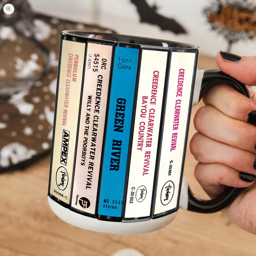 Retro Creedence Clearwater Revival Cassette Accent Mug Gift GradoCreations