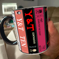 Y&T Cassette Design Accent Mug Retro Music Gift GradoCreations