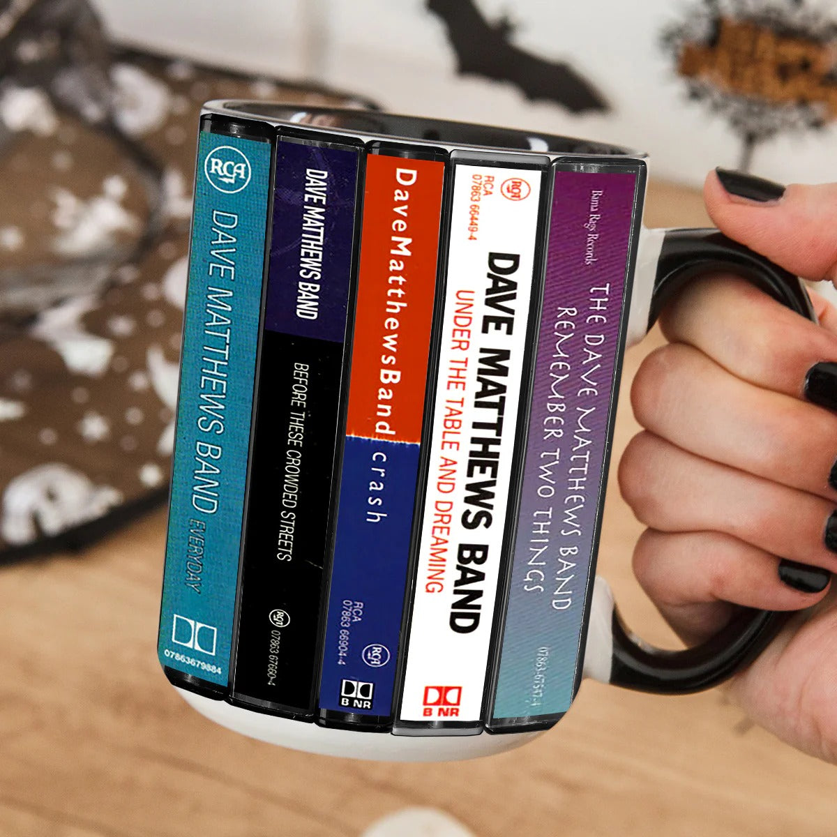 Retro Ceramic Accent Mug Dave Matthews Band Cassette Collection GradoCreations