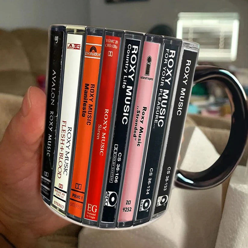 Retro Roxy Music Cassette Accent Mug for Music Lovers GradoCreations