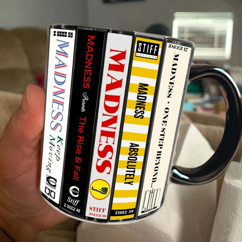 Retro Music Cassette Accent Mug Ceramic Gift for Music Lovers GradoCreations