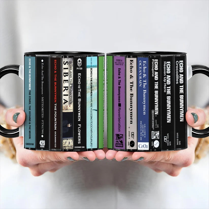 Echo & The Bunnymen Cassette Collection Ceramic Mug Gift GradoCreations