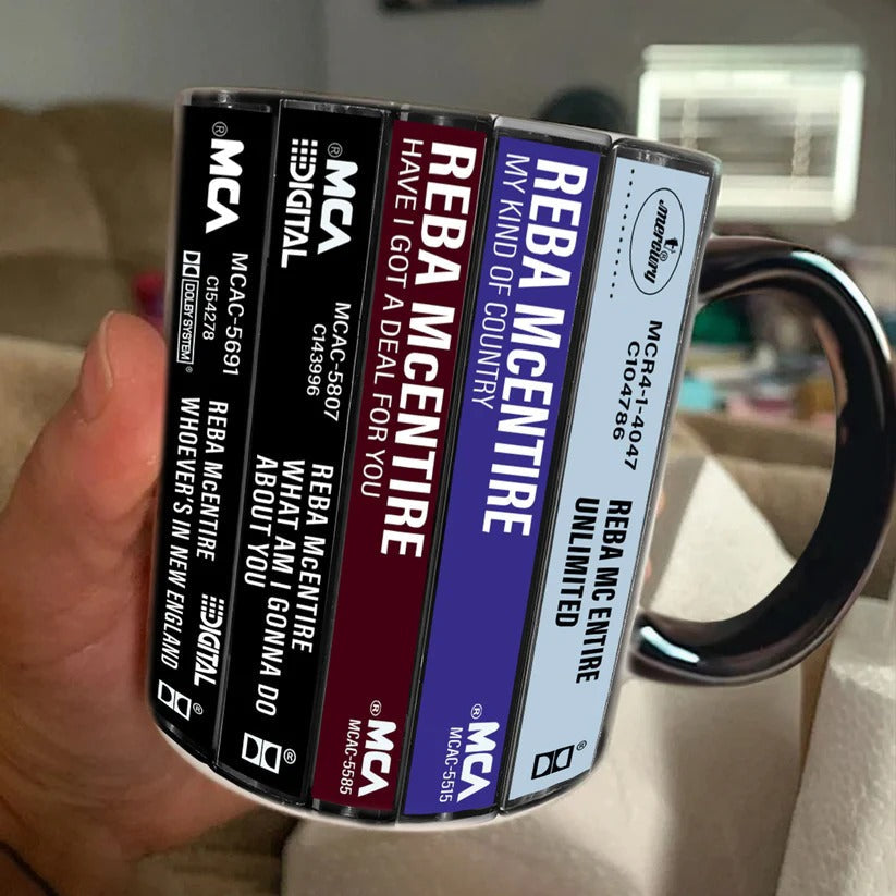 Reba McEntire Retro Cassette Accent Mug Custom Gift GradoCreations