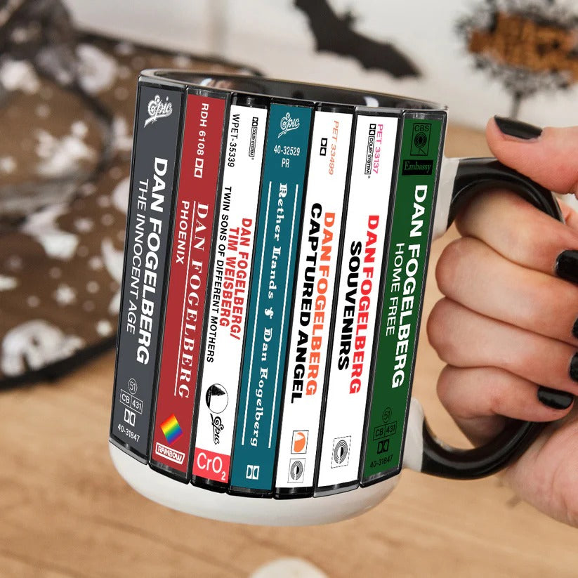 Dan Fogelberg Cassette Accent Mug Ceramic Retro Gift GradoCreations