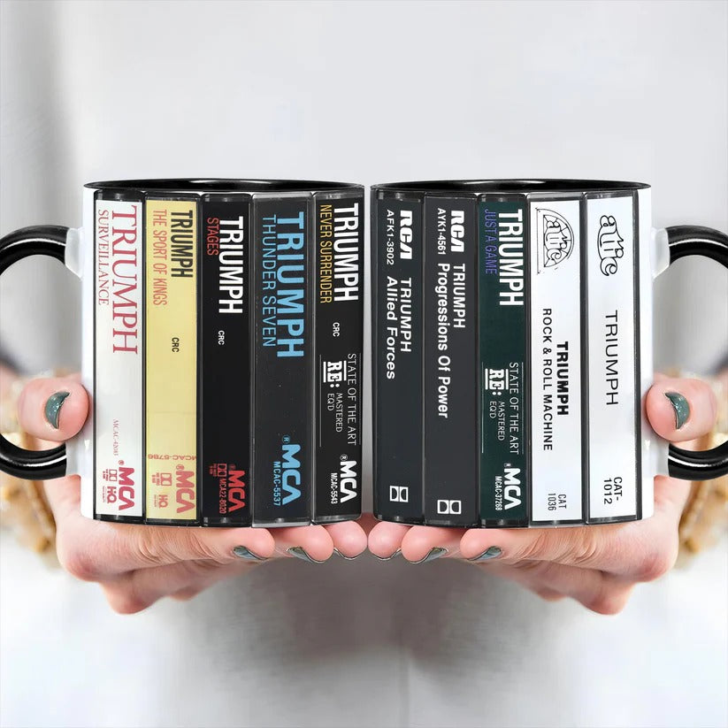 Triumph Cassette Collection Accent Mug Retro Gift GradoCreations