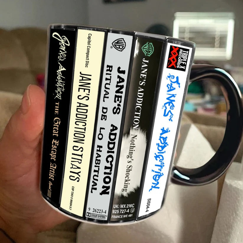 Jane's Addiction Cassette Accent Mug Unique Gift for Music Lovers GradoCreations