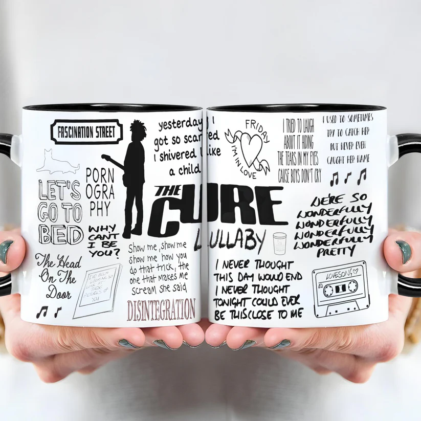 The Cure Lyrics Accent Mug Custom Design Gift for Music Lovers GradoCreations