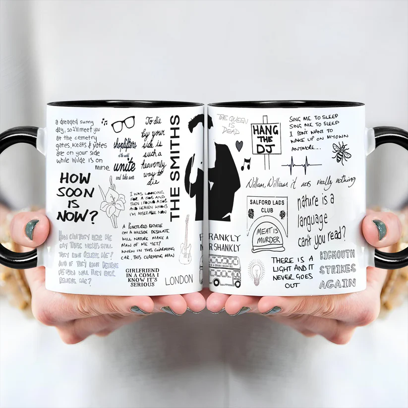 The Smiths Doodle Lyrics Accent Mug | Ceramic Music Gift GradoCreations