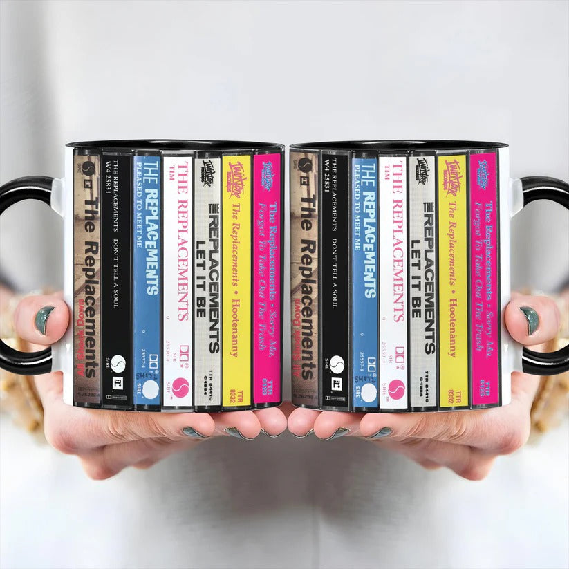 Retro Accent Mug Featuring The Replacements Cassette Collection Gift for Music Lovers GradoCreations