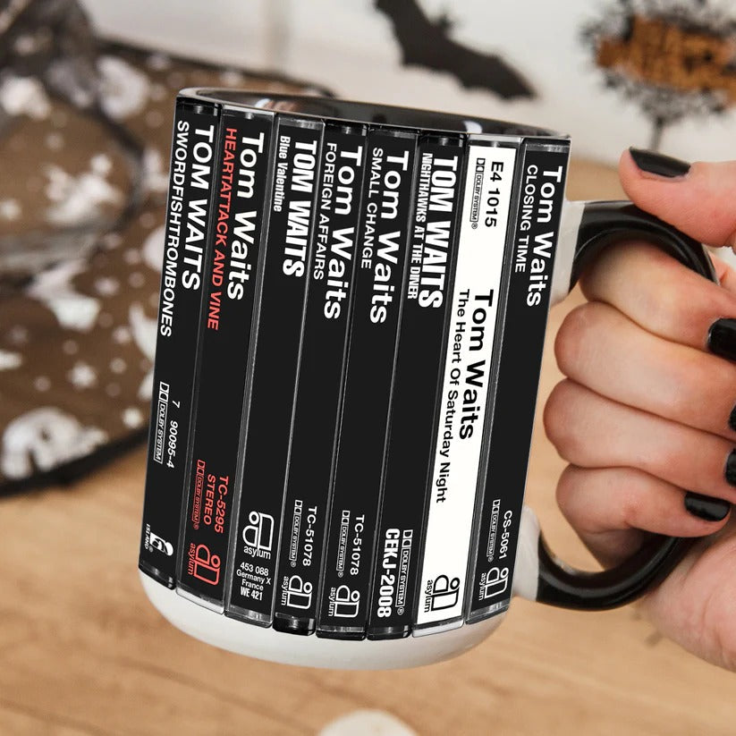 Tom Waits Album Cassette Collection Ceramic Accent Mug Gift GradoCreations