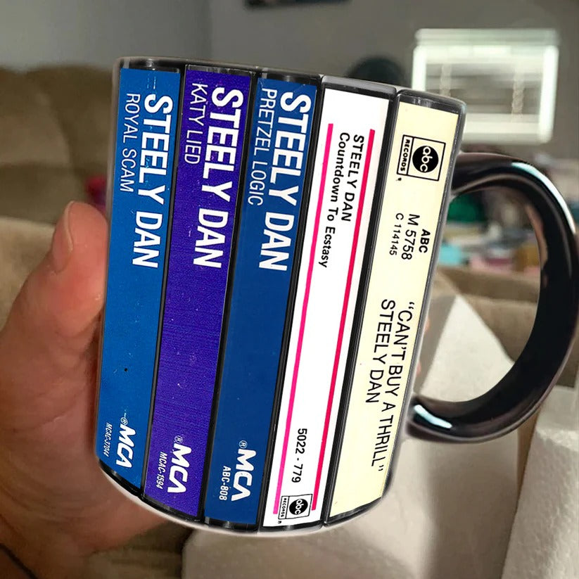 Steely Dan Cassette Collection Retro Accent Mug | Ceramic Drinkware GradoCreations