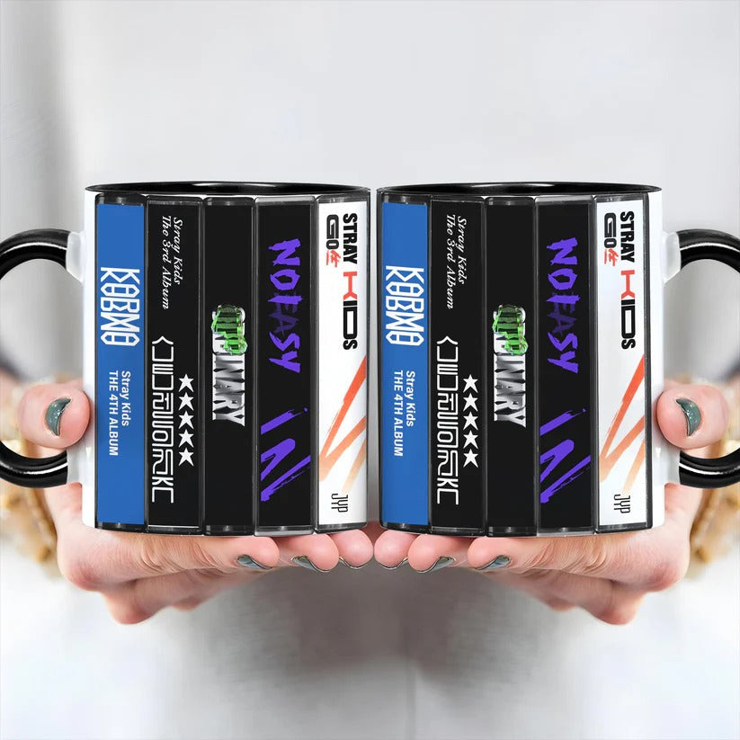 Stray Kids Retro Accent Mug Custom Design for Music Lovers GradoCreations
