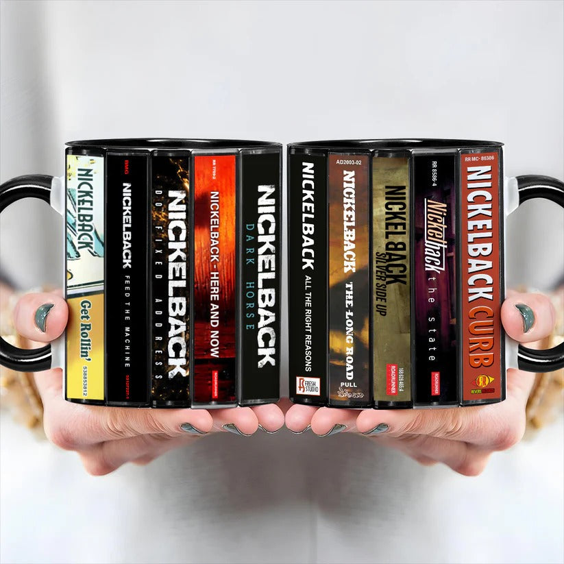 Nickelback Cassette Collection Accent Mug | Vintage Music Gift GradoCreations
