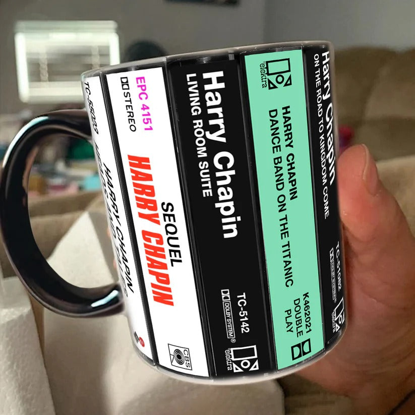 Harry Chapin Cassette Collection Accent Mug Ceramic Gift GradoCreations
