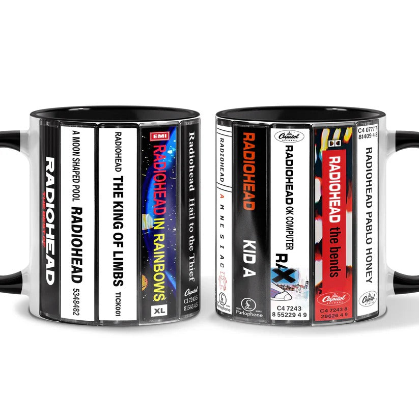 Retro Radiohead Cassette Accent Mug Unique Gift for Music Lovers GradoCreations