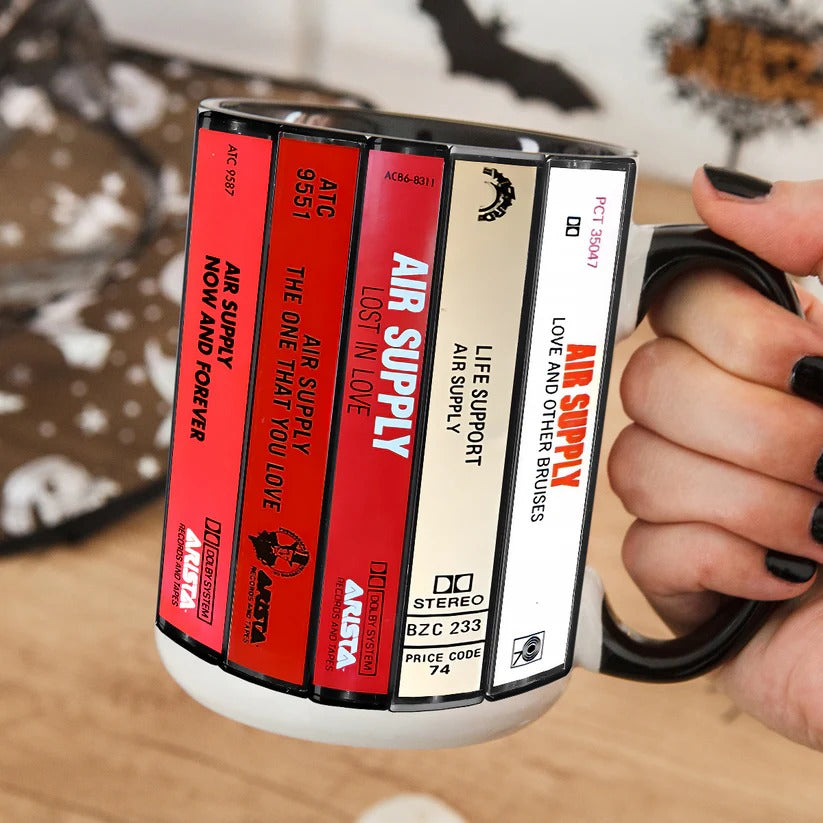 Retro Cassette Album Accent Mug for Air Supply Fans | Gift GradoCreations