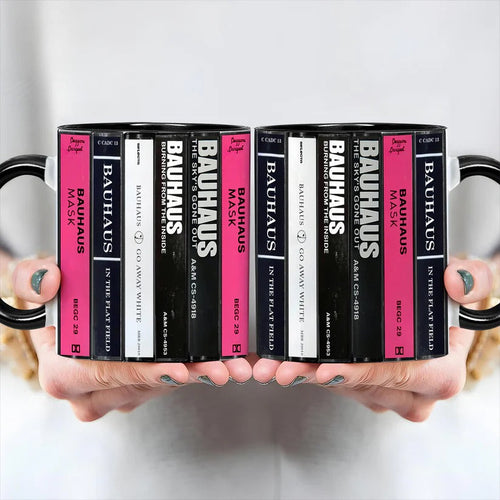 Bauhaus Cassette Accent Mug Ceramic Retro Drinkware Gift GradoCreations