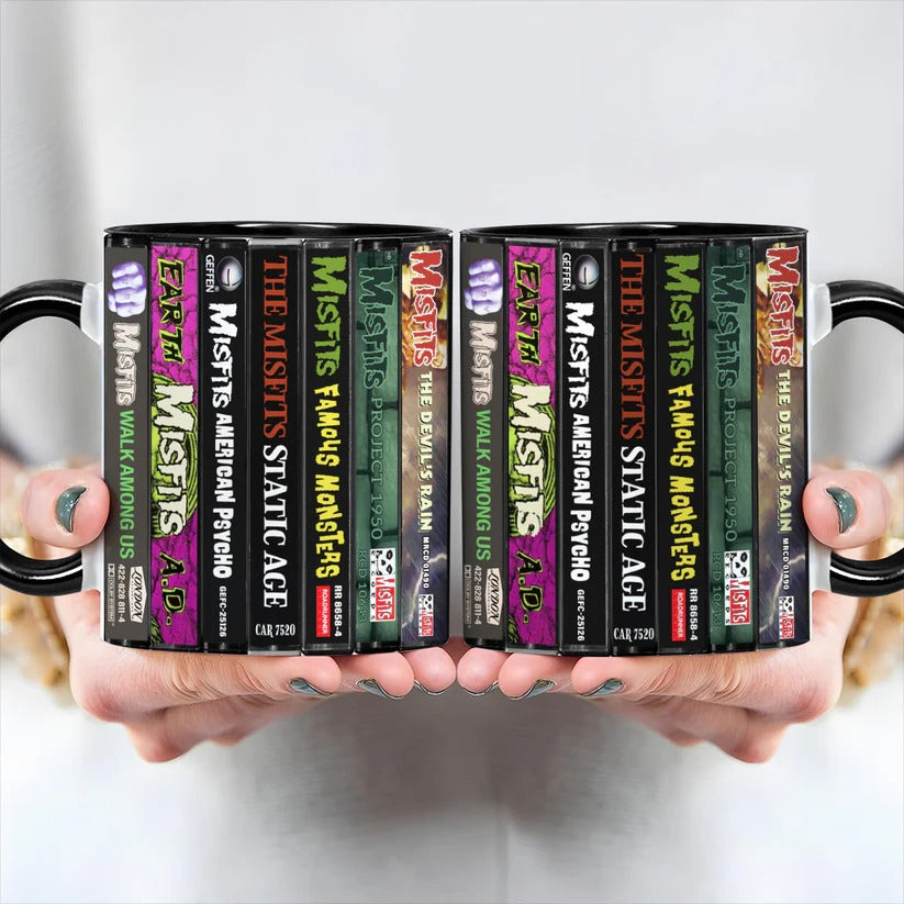 Retro Misfits Cassette Accent Mug Unique Gift for Music Lovers GradoCreations