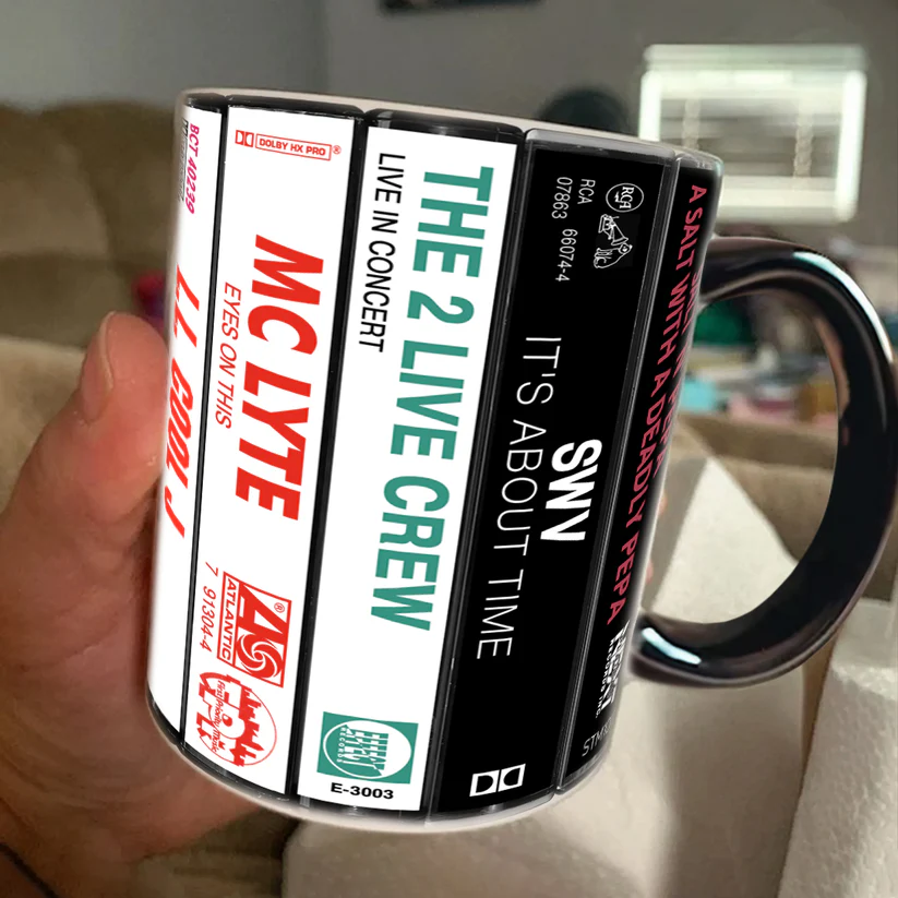 Retro Hip Hop Tapes Accent Mug Ceramic Drinkware Gift GradoCreations