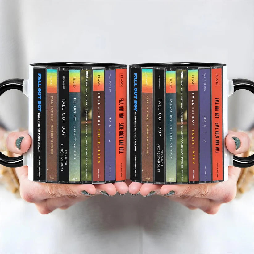 Retro Fall Out Boy Cassette Mug Custom Drinkware Gift GradoCreations