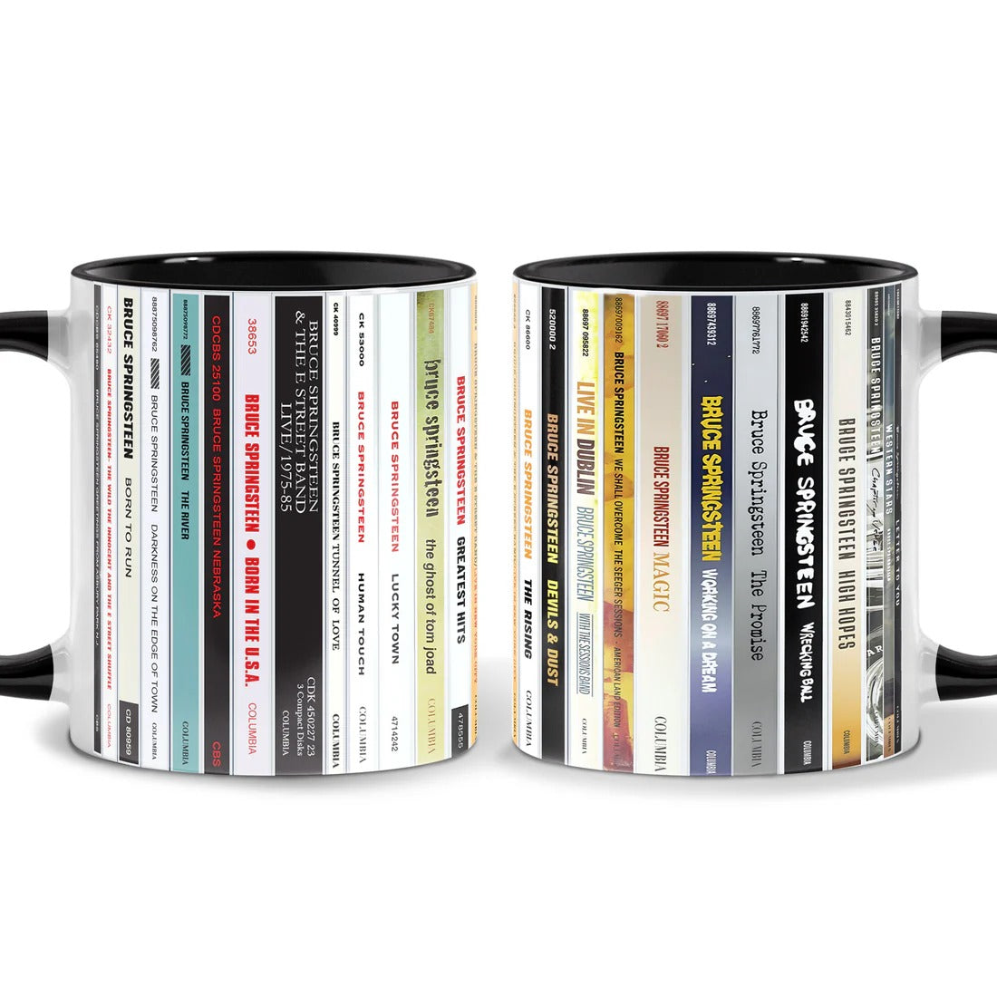 Bruce Springsteen CD Albums Accent Mug Ceramic Gift for Music Lovers GradoCreations