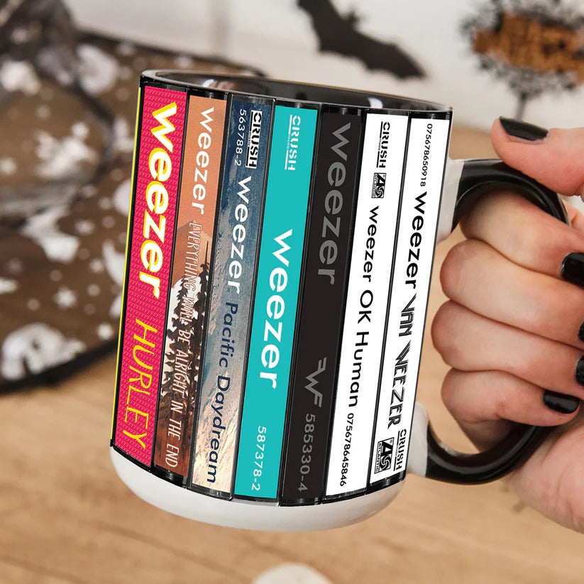 Weezer Albums Retro Accent Mug Ceramic Drinkware Gift GradoCreations
