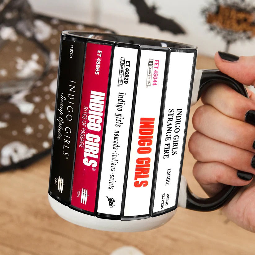 Indigo Girls Cassette Collection Accent Mug Ceramic Gift GradoCreations