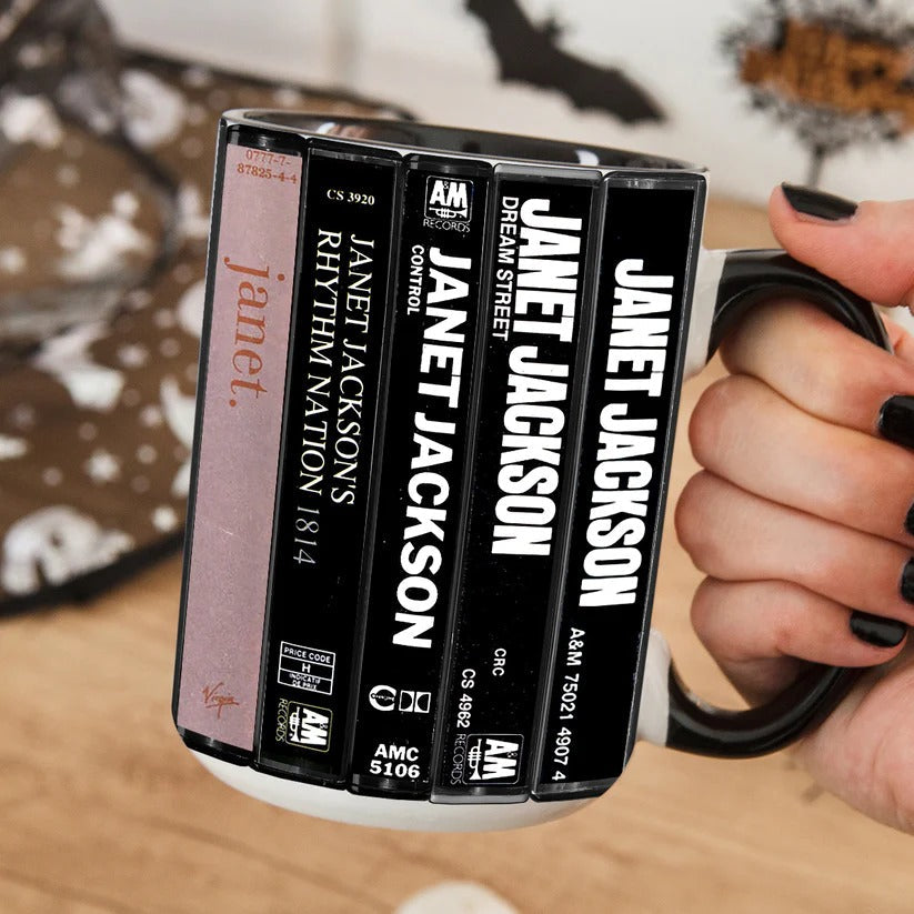 Janet Jackson Cassette Mug Retro Accent Ceramic Gift GradoCreations