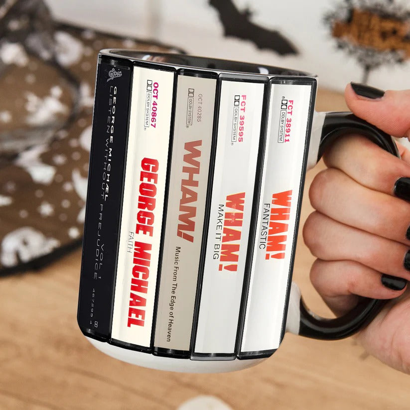 George Michael Cassette Accent Mug Retro Music Gift GradoCreations