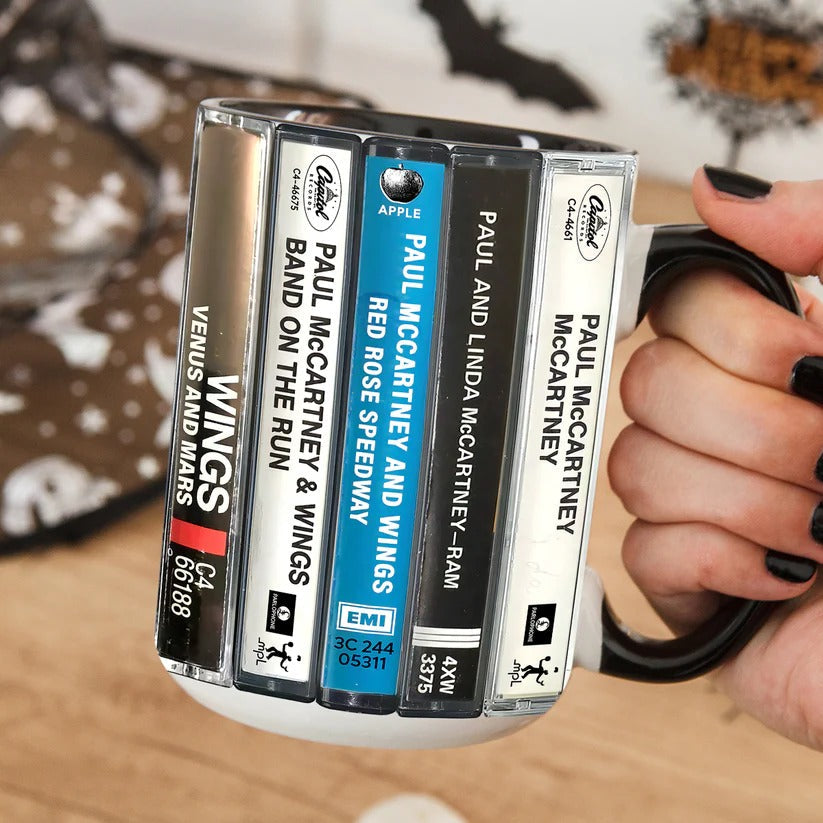 Retro Paul McCartney Cassette Accent Mug | Ceramic Drinkware GradoCreations
