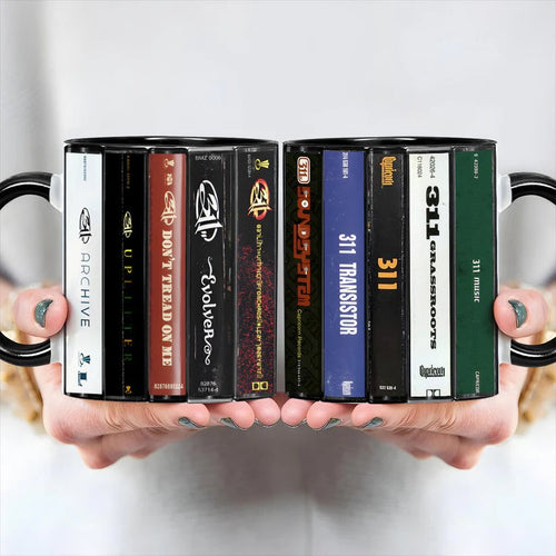 311 Albums Retro Cassette Accent Mug Ceramic Gift for Music Lovers GradoCreations