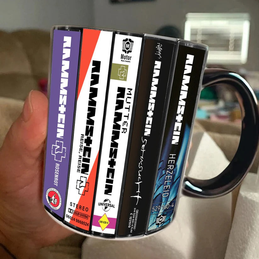 Retro Rammstein Albums Accent Mug Ceramic Drinkware Gift GradoCreations